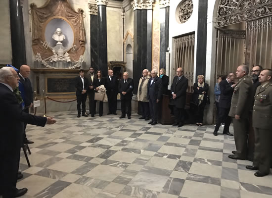 Gli intervenuti alla cerimonia nella Cappella San Bernardo